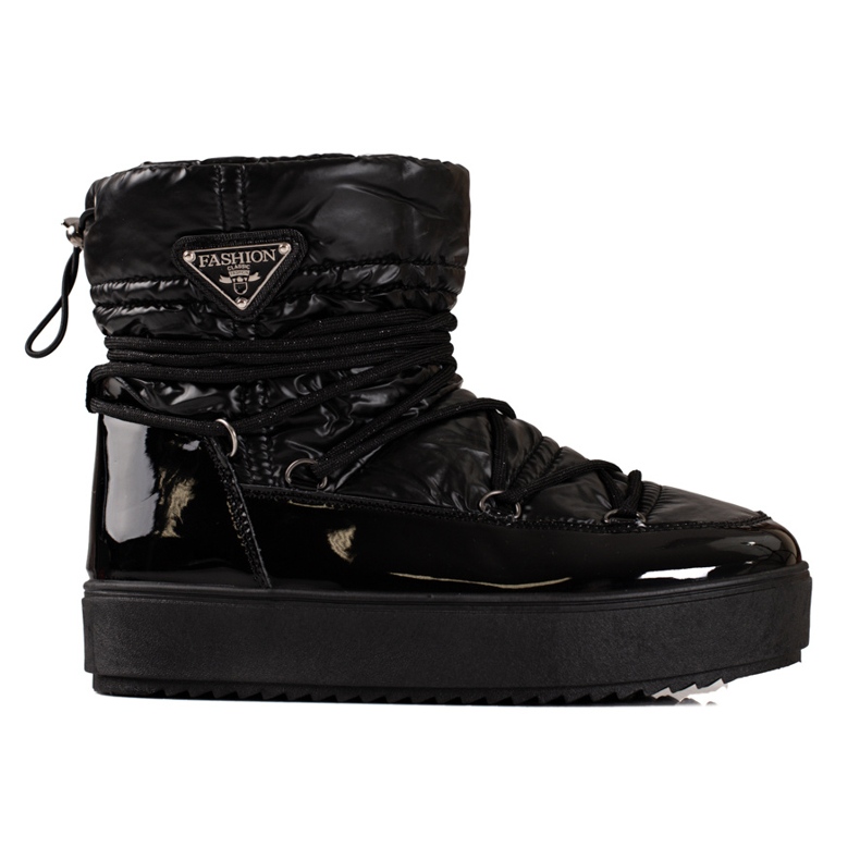 Women's black shelovet snow boots