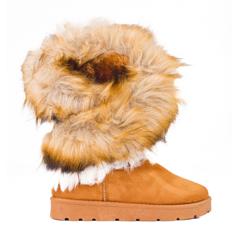 Women's shelovet mucilages with fur brown