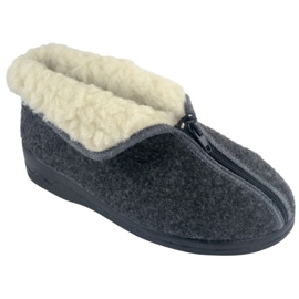 Insulated Felt Slippers Adanex 26844-FBP7FU Gray grey Insulated Felt Slippers Adanex 26844-FBP7FU Gray grey