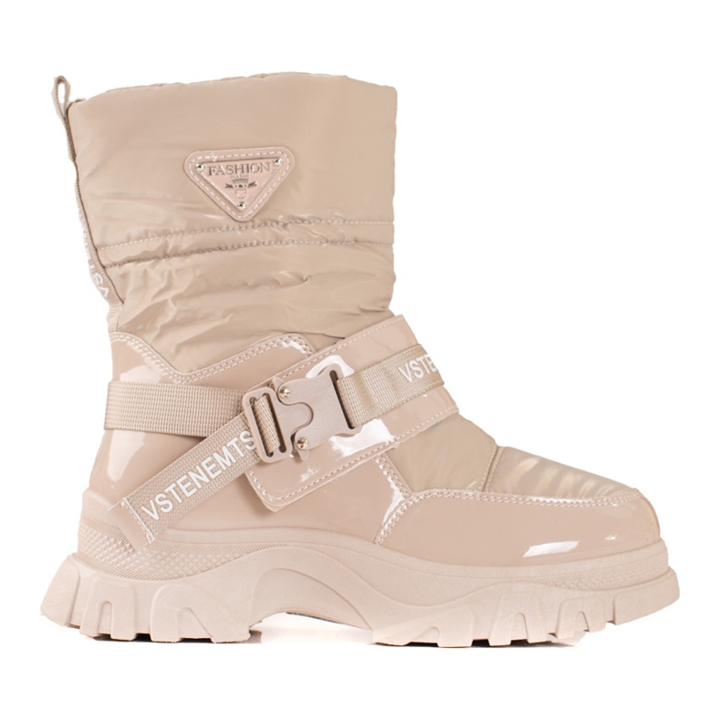 Women's shelovet snow boots insulated with fur beige