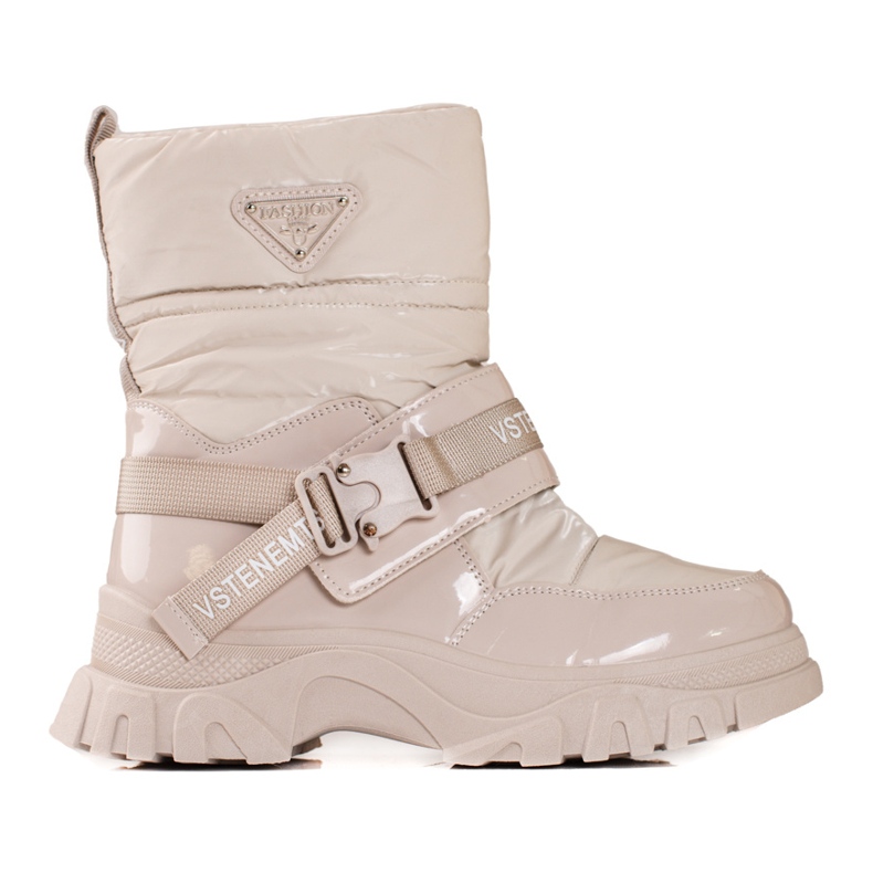 Women's shelovet snow boots insulated with fur beige