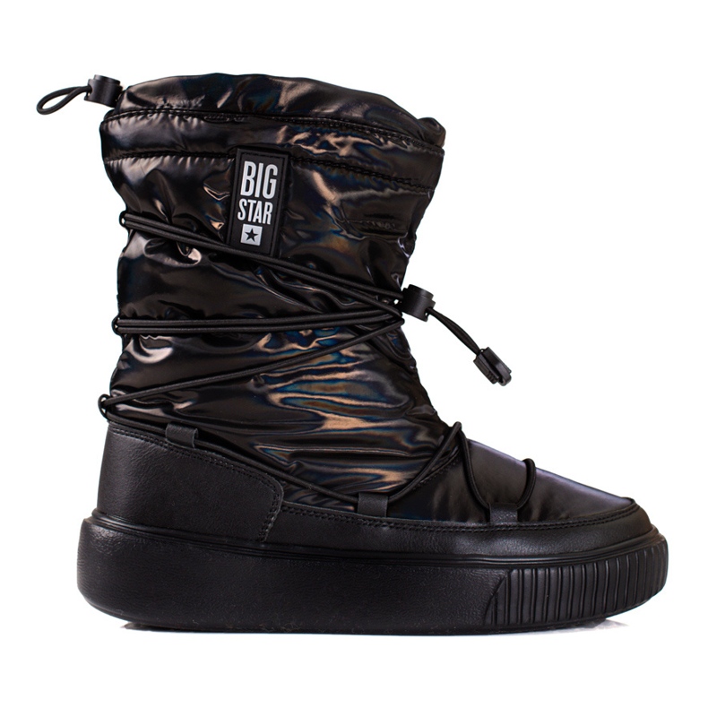 Women's black snow boots Big Star KK274193
