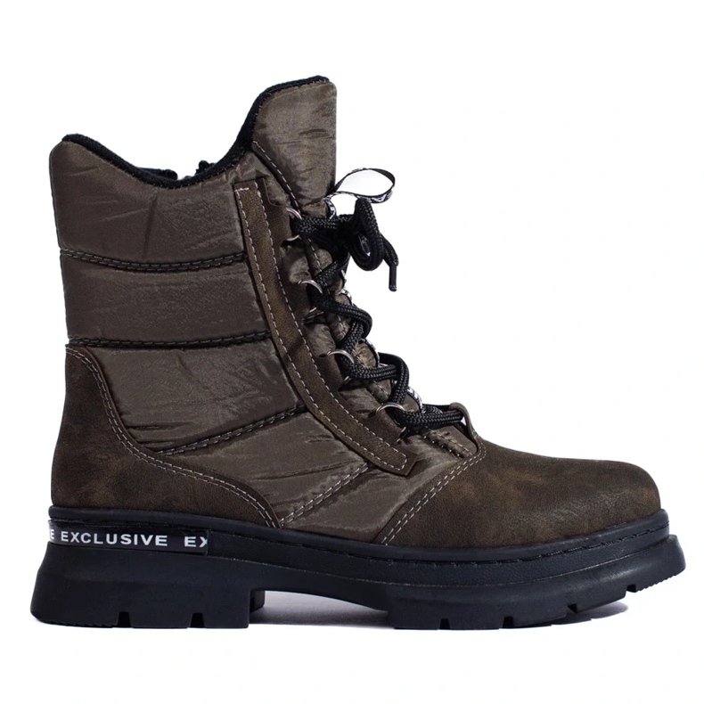 Women's lace-up snow boots green Women's lace-up snow boots green