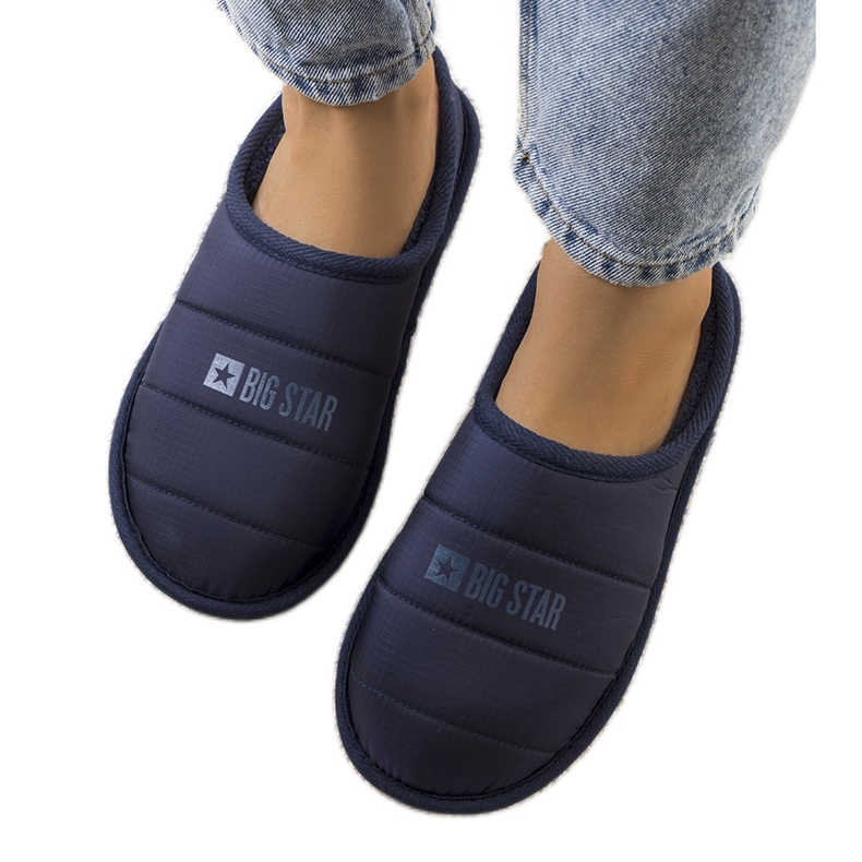 Big Star Women's navy blue insulated slippers KK274602 Big Star Women's navy blue insulated slippers KK274602