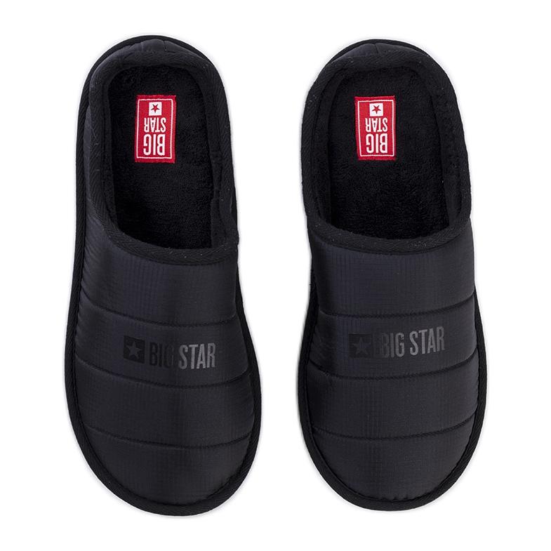 Big Star Black men's insulated slippers KK174361 Big Star Black men's insulated slippers KK174361