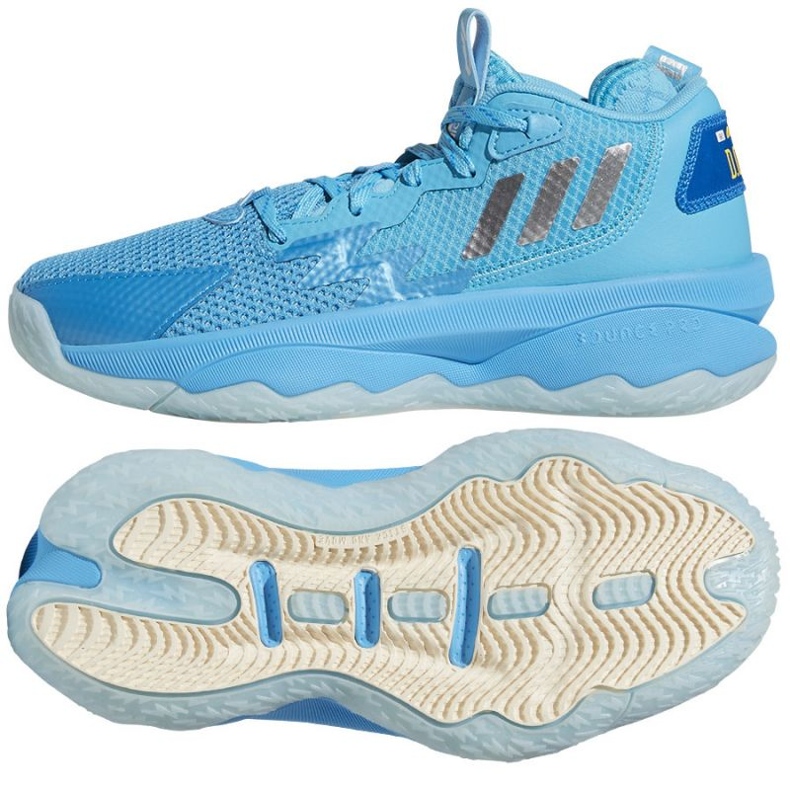 Adidas Dame 8 Jr GW8998 basketball shoe blue blue Adidas Dame 8 Jr GW8998 basketball shoe blue blue