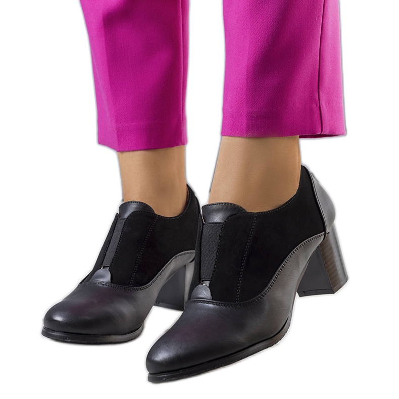 BM Black lace-up shoes on the Corder post