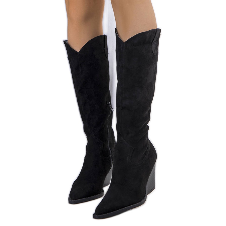 Black Ezer cowboy boots Black Ezer cowboy boots