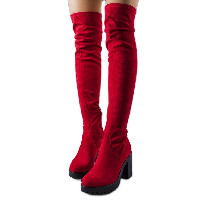 PA1 Red suede boots on the Aleena post