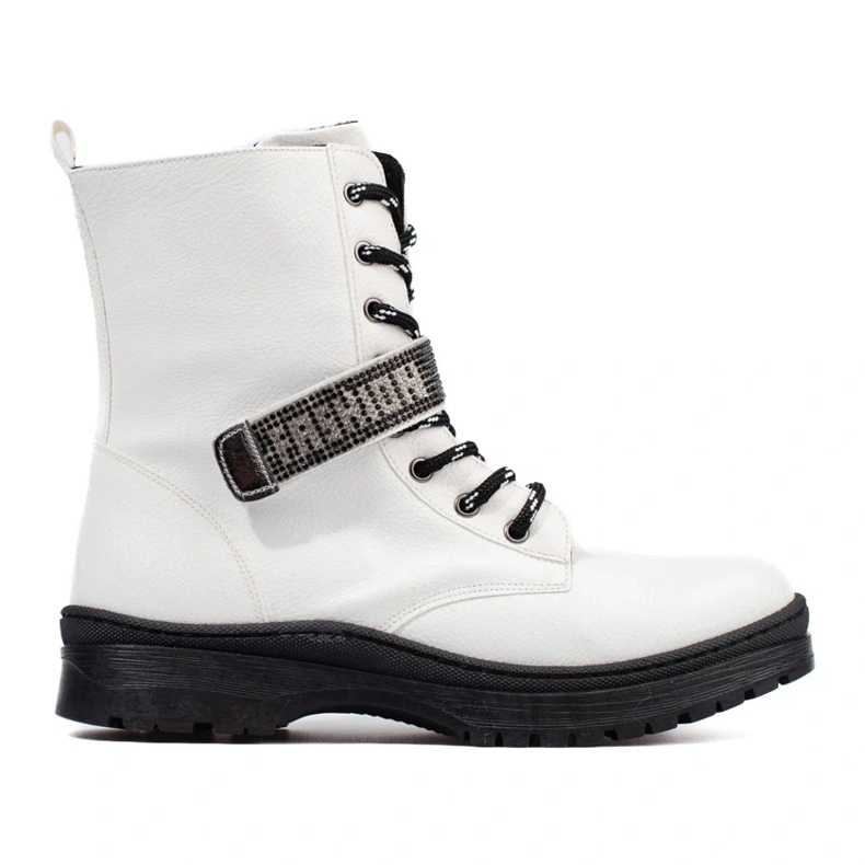 W. Potocki Potocki girls' boots with crystals white W. Potocki Potocki girls' boots with crystals white