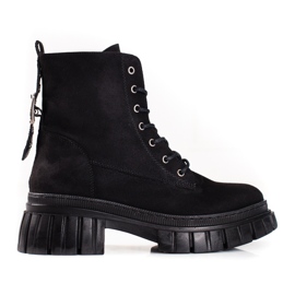 Women's suede boots on the T.SOKOLSKI platform black