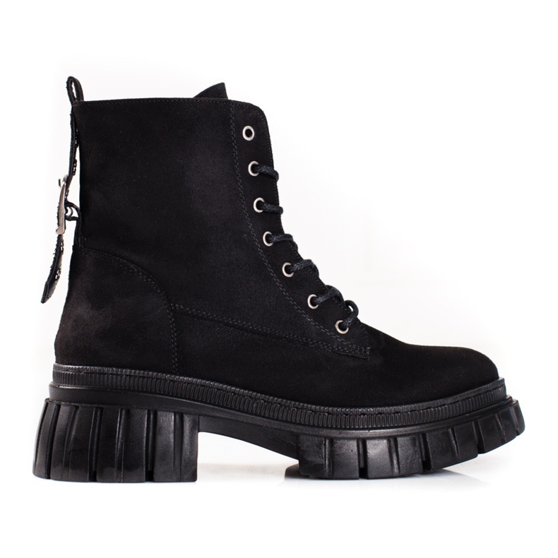 Women's suede boots on the T.SOKOLSKI platform black