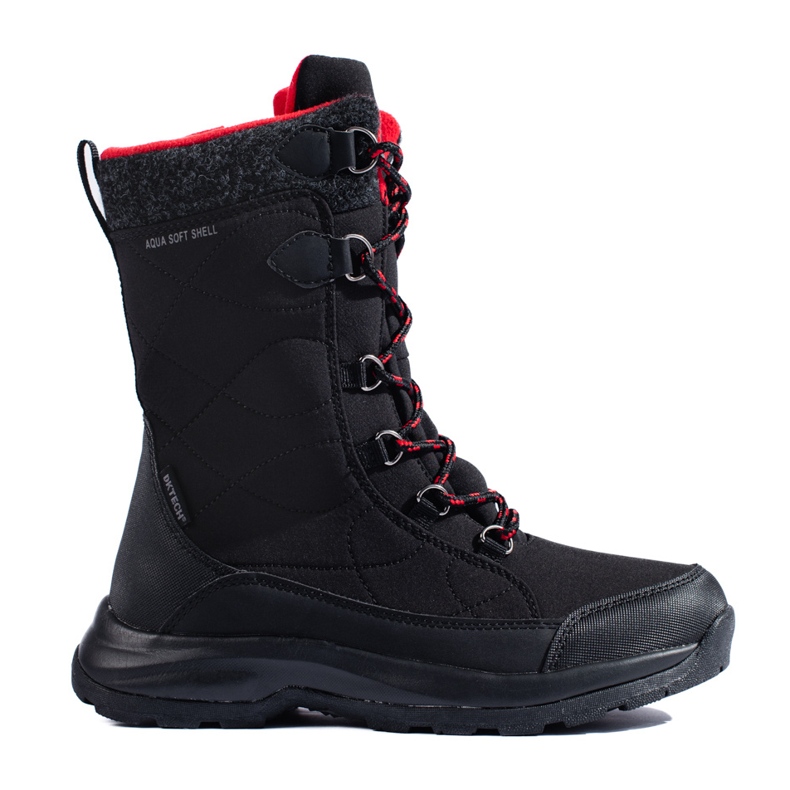 Women's lace-up trekking shoes DK waterproof black