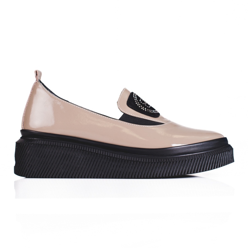 Leather women's Shelovet shoes beige