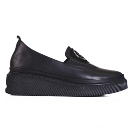 Leather women's Shelovet shoes black