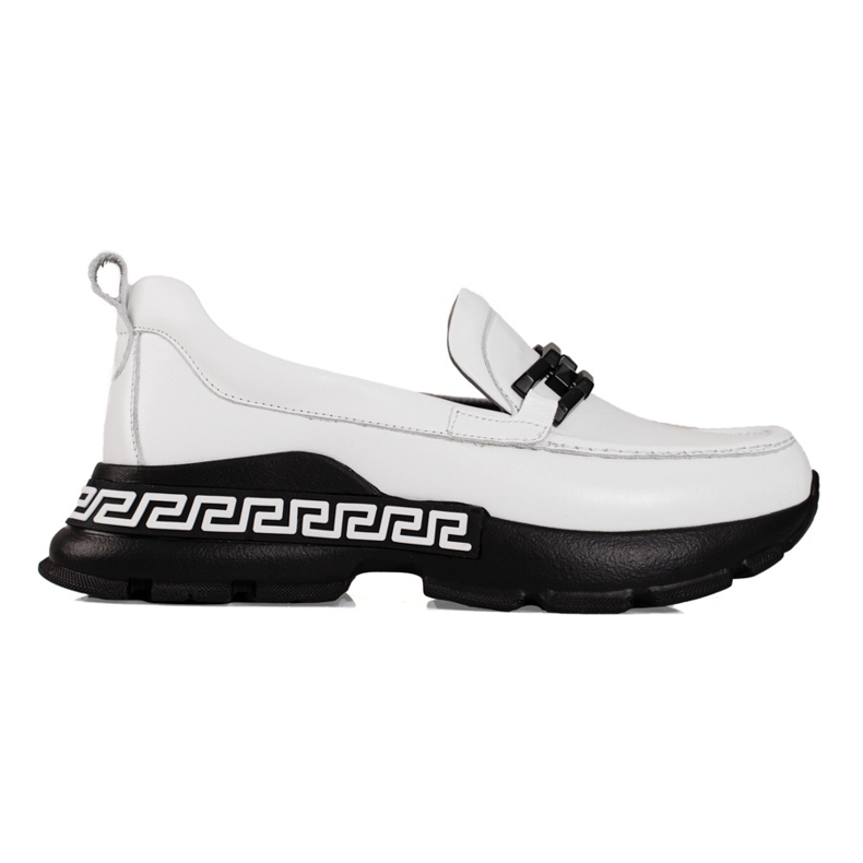 Women's white shoes made of Shelovet leather Women's white shoes made of Shelovet leather