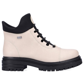 Waterproof and comfortable women's beige insulated boots Rieker Y3163-60 Waterproof and comfortable women's beige insulated boots Rieker Y3163-60