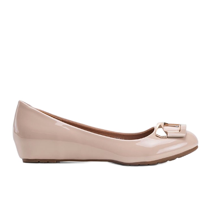 Beige wedge heel shoes Lillie