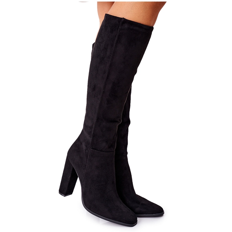PS1 Women's Boots On Heel Warm Black Finner