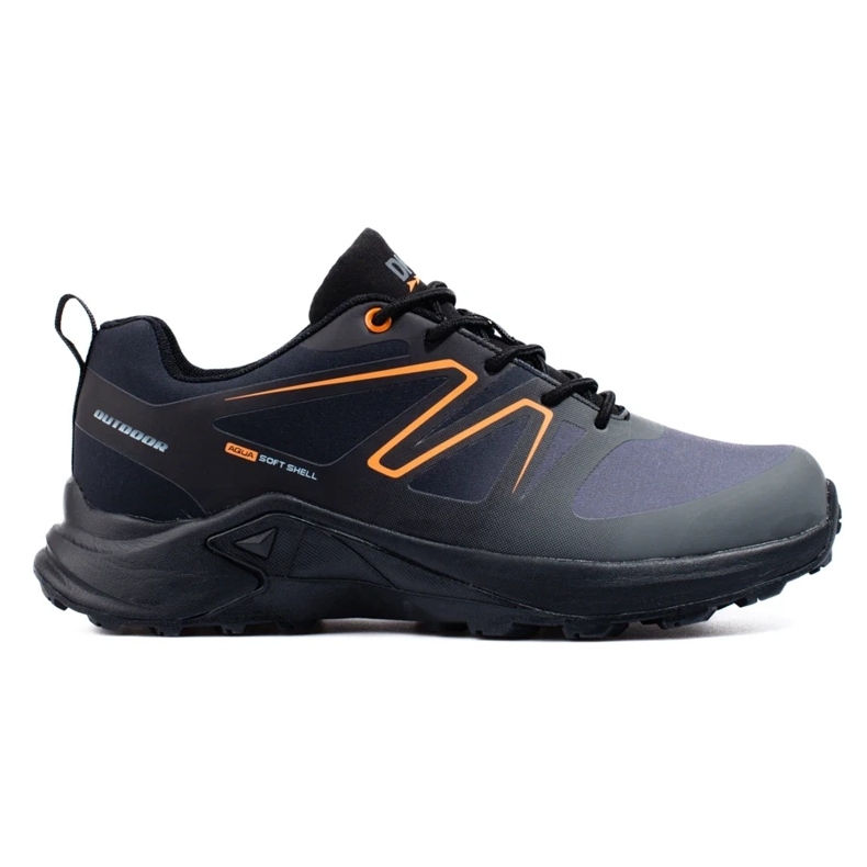 DK gray Softshell men's sports shoes black