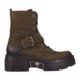 Women's Shelovet leather workers green