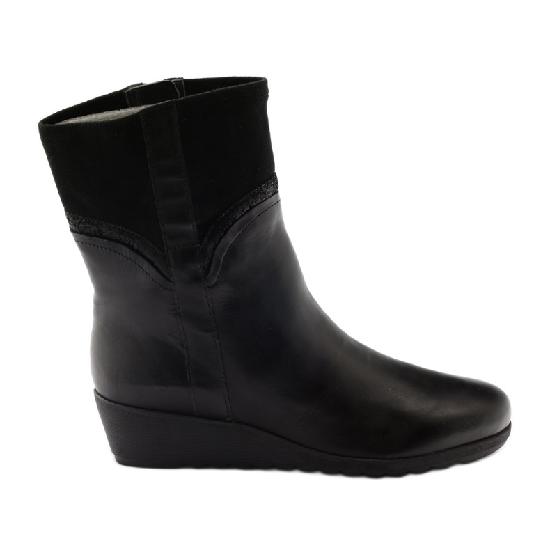 Black Boots On Wedge Caprice 25459 black
