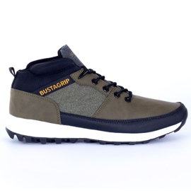 Leather sneakers shoes Trax Bustagrip M MRM7B green