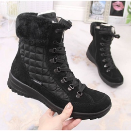 Waterproof leather snow boots Rieker W RKR561 black
