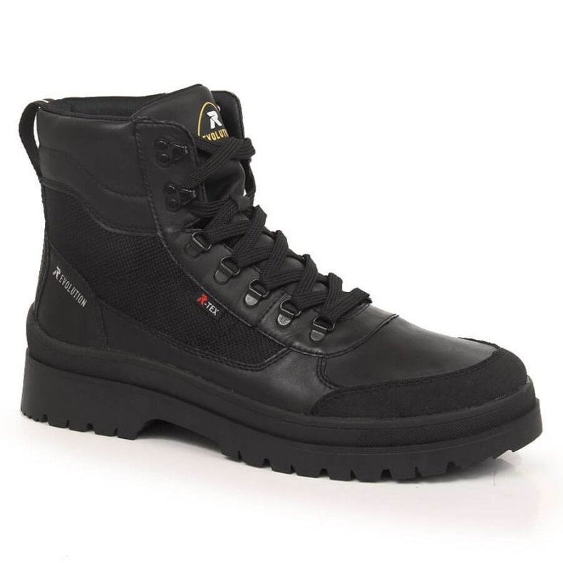 Rieker Revolution M RKR570 waterproof leather insulated boots black