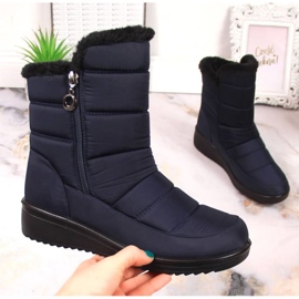 Insulated snow boots NEWS W EVE377B navy blue