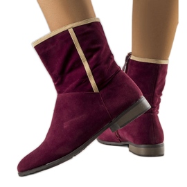 BM Classic burgundy Lersey boots claret