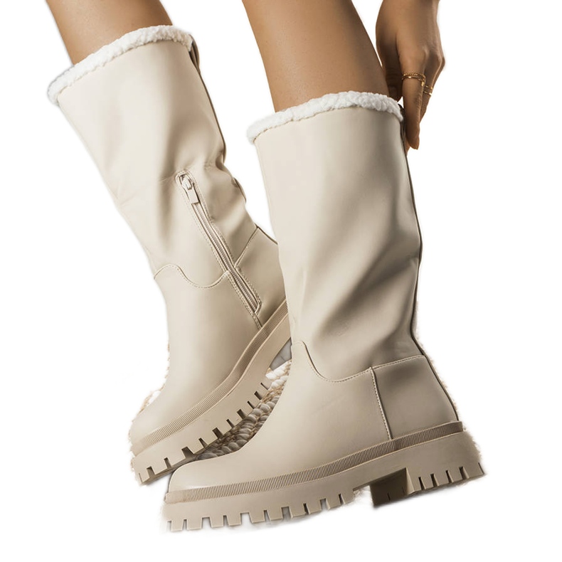 BM Beige Kangas insulated boots