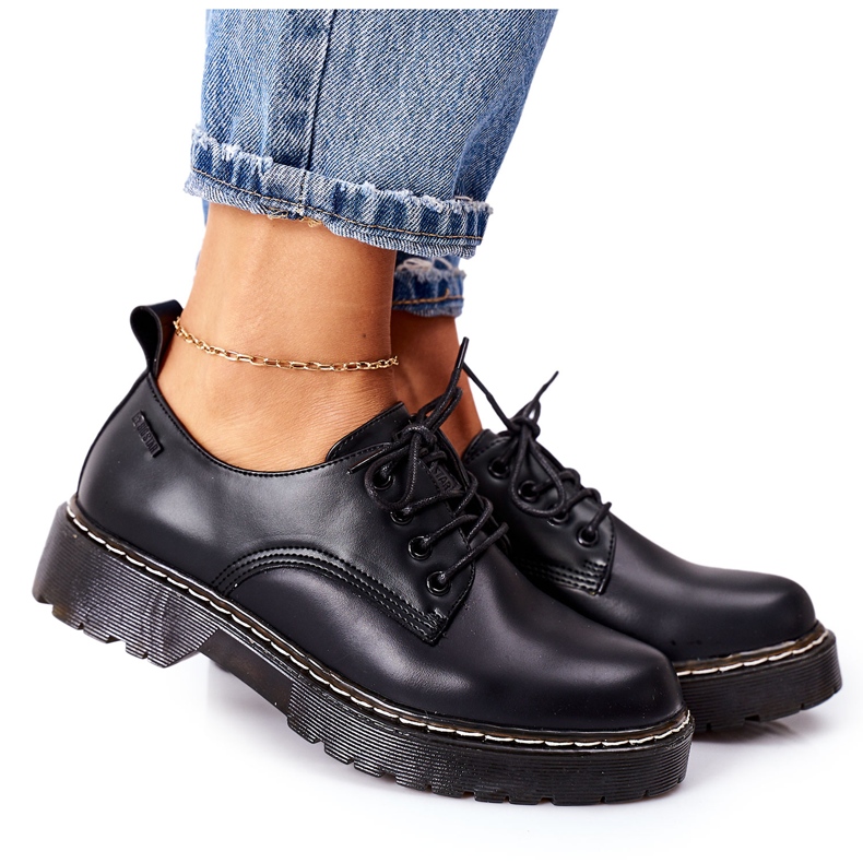 Leather Oxford Shoes Big Star II274107 Black