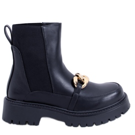 BM Women's high Chelsea boots Moby Black