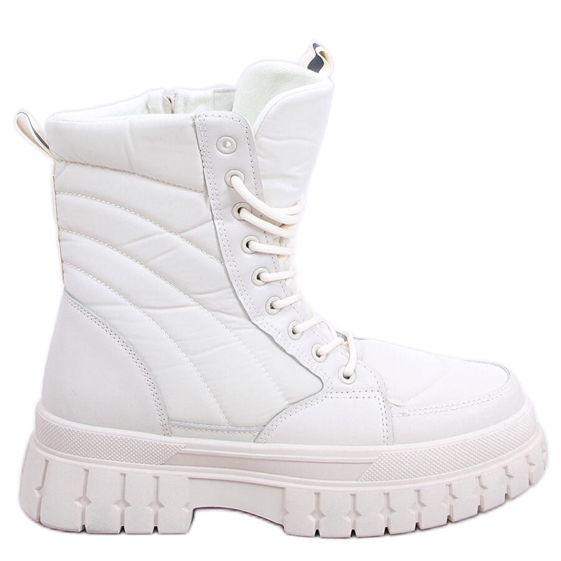 BM Flat lace-up boots Barkin Beis beige