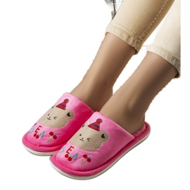 Dark pink soft Bear slippers Dark pink soft Bear slippers