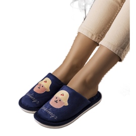 Dark blue soft slippers from Diealings