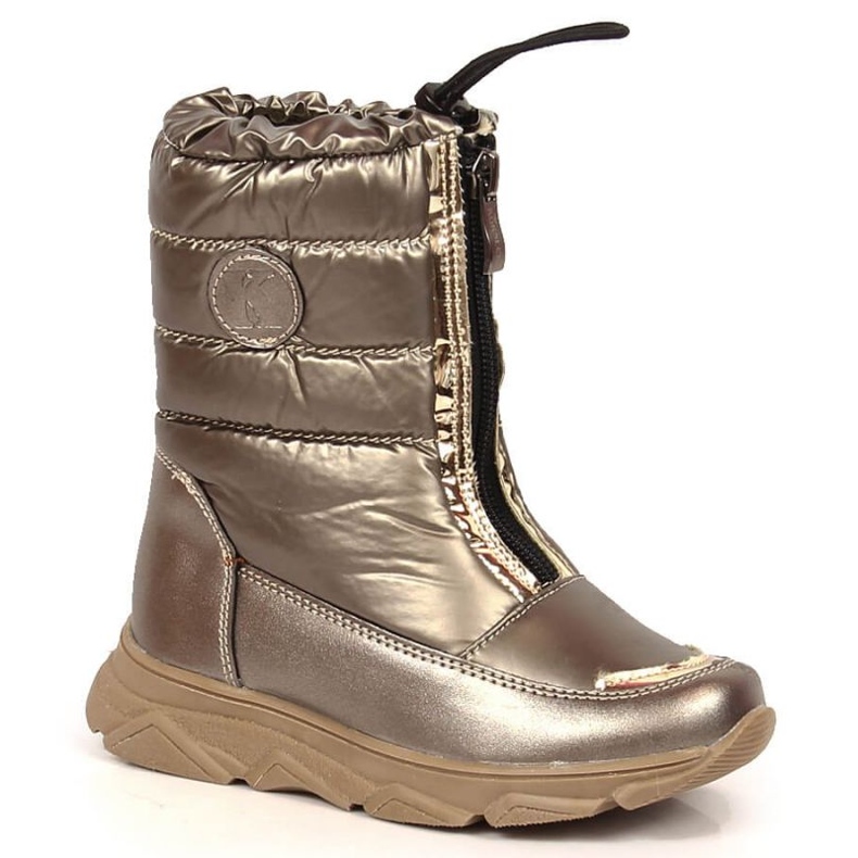 Waterproof snow boots with membrane Kornecki KOR6920B golden