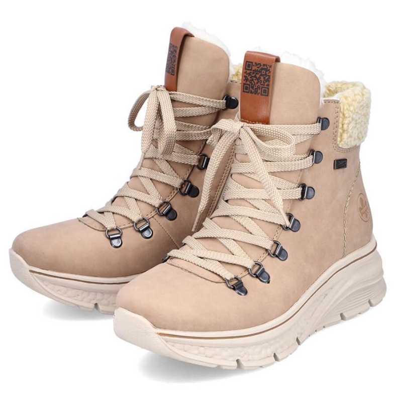 Rieker W RKR572 waterproof insulated boots beige