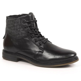 Leather boots Bugatti M INT1802 black