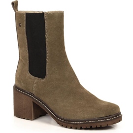 Leather suede boots on the post insulated Filippo W PAW392B beige