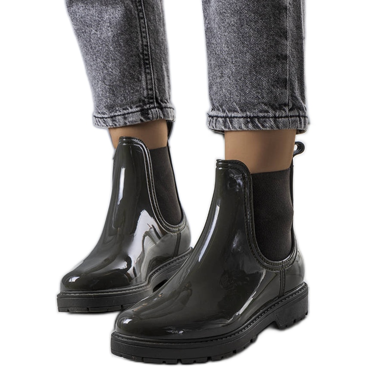 Green Kemi rain boots Green Kemi rain boots