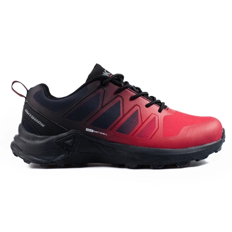 DK Softshell men's red trekking shoes black