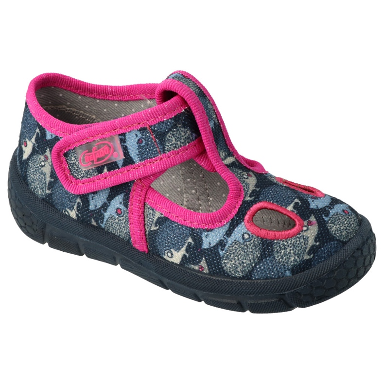 Befado children's shoes 533P017 navy blue pink silver Befado children's shoes 533P017 navy blue pink silver