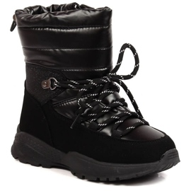 Snow boots insulated with sheep wool News Jr. EVE384A black Snow boots insulated with sheep wool News Jr. EVE384A black