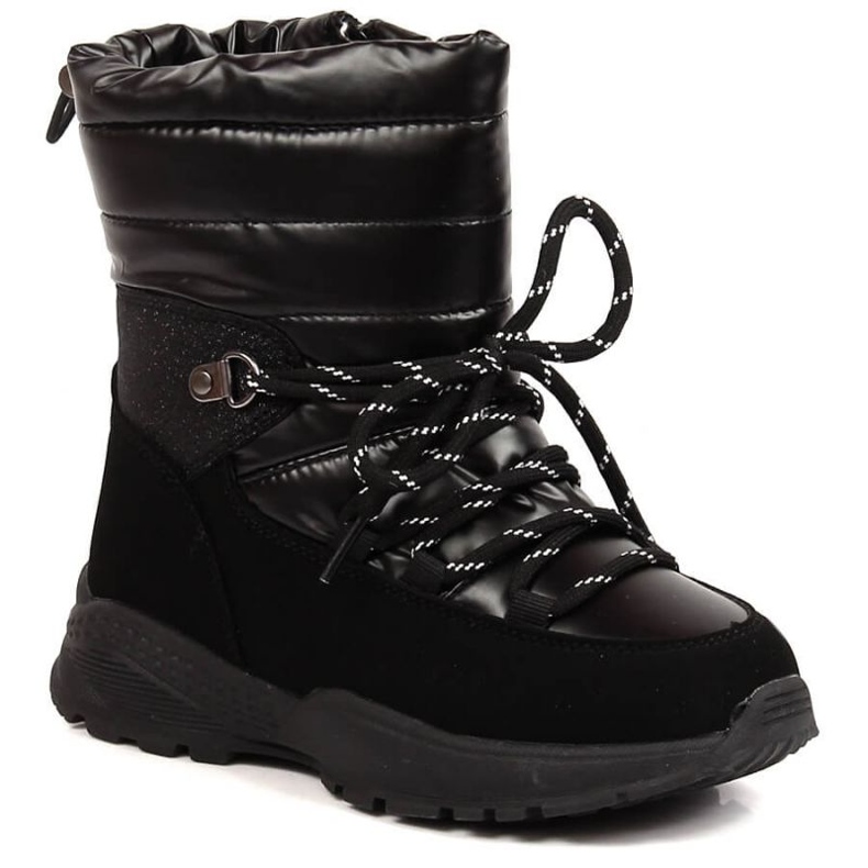 Snow boots insulated with sheep wool News Jr. EVE384A black