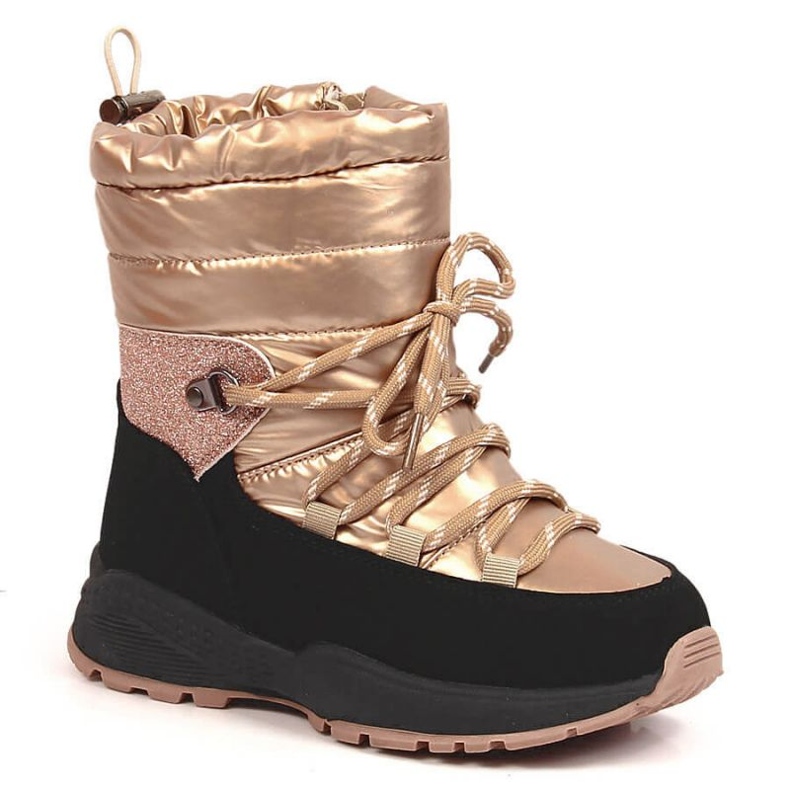 Snow boots insulated with sheep wool News Jr. EVE384B golden