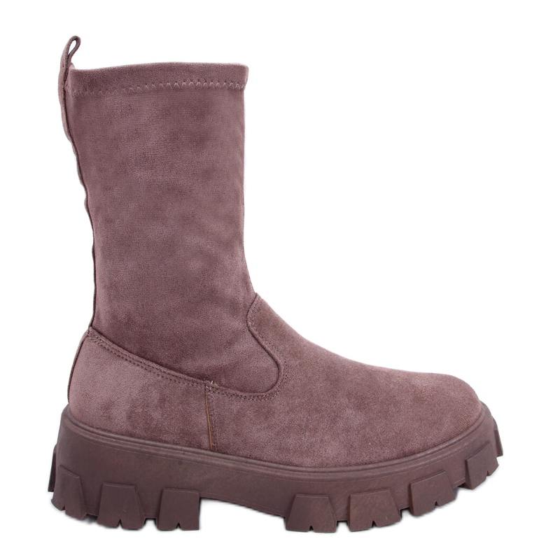 PA1 Phyllis Khaki flat suede boots beige