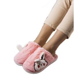 Half Bunny pink soft slippers