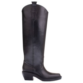 Marco Shoes Cowboy boots with a wider circumference black